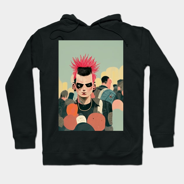 Punk Portrait Hoodie by deificusArt